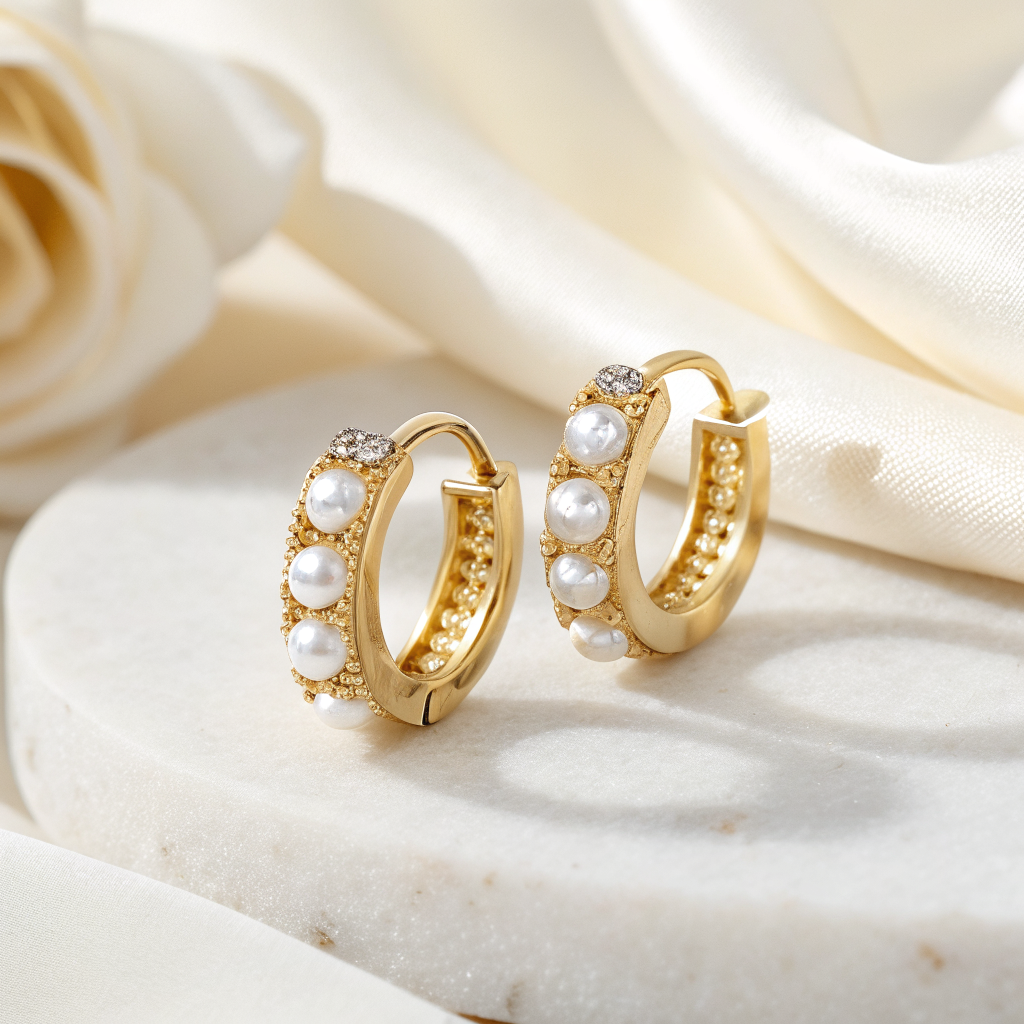 gradwandrung-pearl-huggie-earrings-1 pearl huggie earrings - Gradwandrung