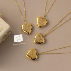 Handwriting Heart Locket Necklace - Gradwandrung