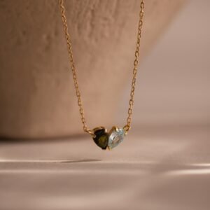 Toi et Moi Teardrop Heart Necklace - Gradwandrung
