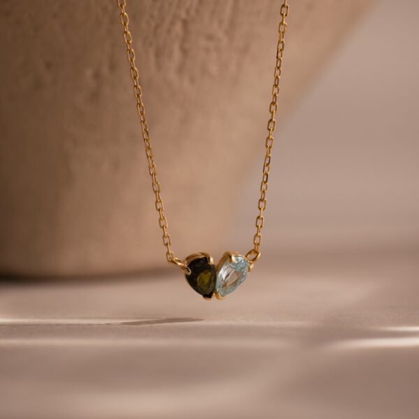 Toi et Moi Teardrop Heart Necklace - Gradwandrung