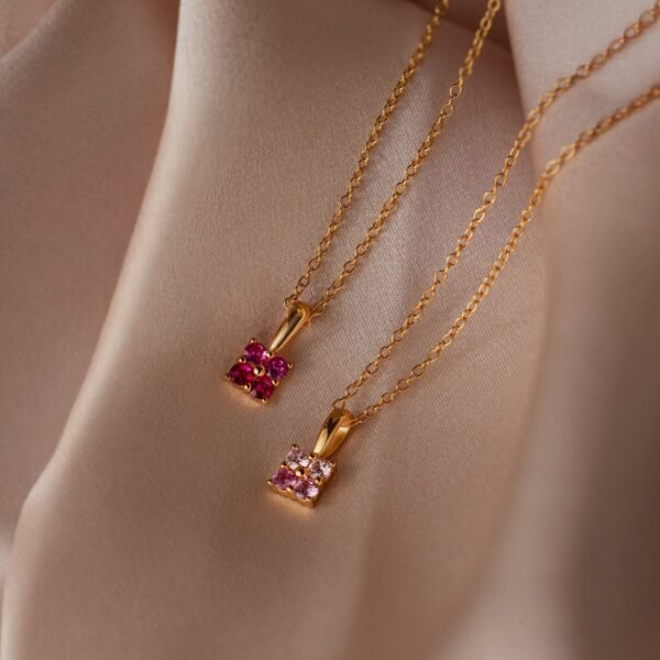 Ombre Birthstone Blossom Necklace - Gradwandrung