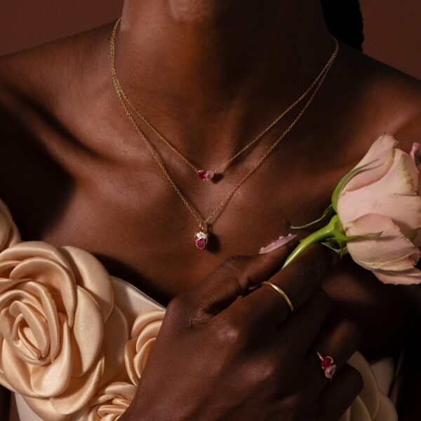 Toi et Moi Teardrop Heart Necklace - Gradwandrung