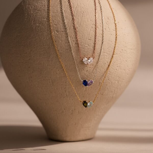 Toi et Moi Teardrop Heart Necklace - Gradwandrung