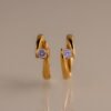 Floating Birthstone Huggie Hoops - Gradwandrung