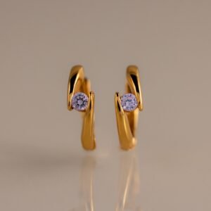 Floating Birthstone Huggie Hoops - Gradwandrung