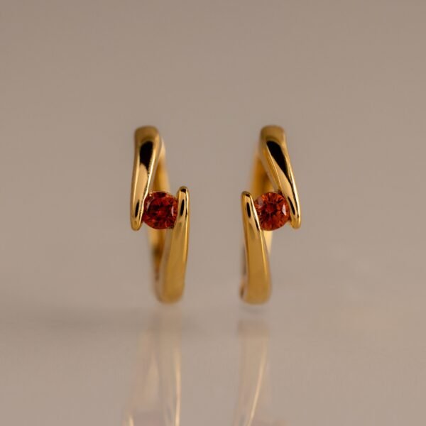 Floating Birthstone Huggie Hoops - Gradwandrung
