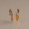 Floating Birthstone Huggie Hoops - Gradwandrung