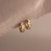 Staggered Baguette Birthstone Huggie Hoops - Gradwandrung