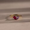 Toi et Moi Teardrop Heart Ring - Gradwandrung
